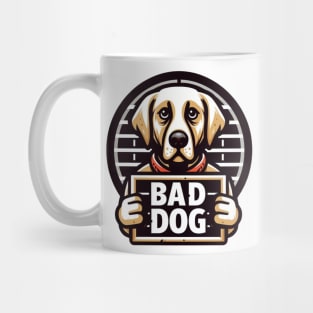 Illustrated Bad Dog Jail Mugshot Mug